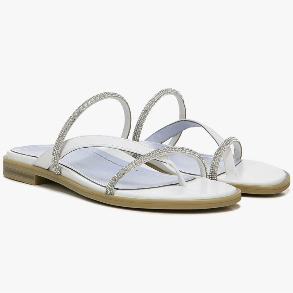 Vionic Citrine Prism White Orthotic Comfort Sandals with Silver Accents size 9
